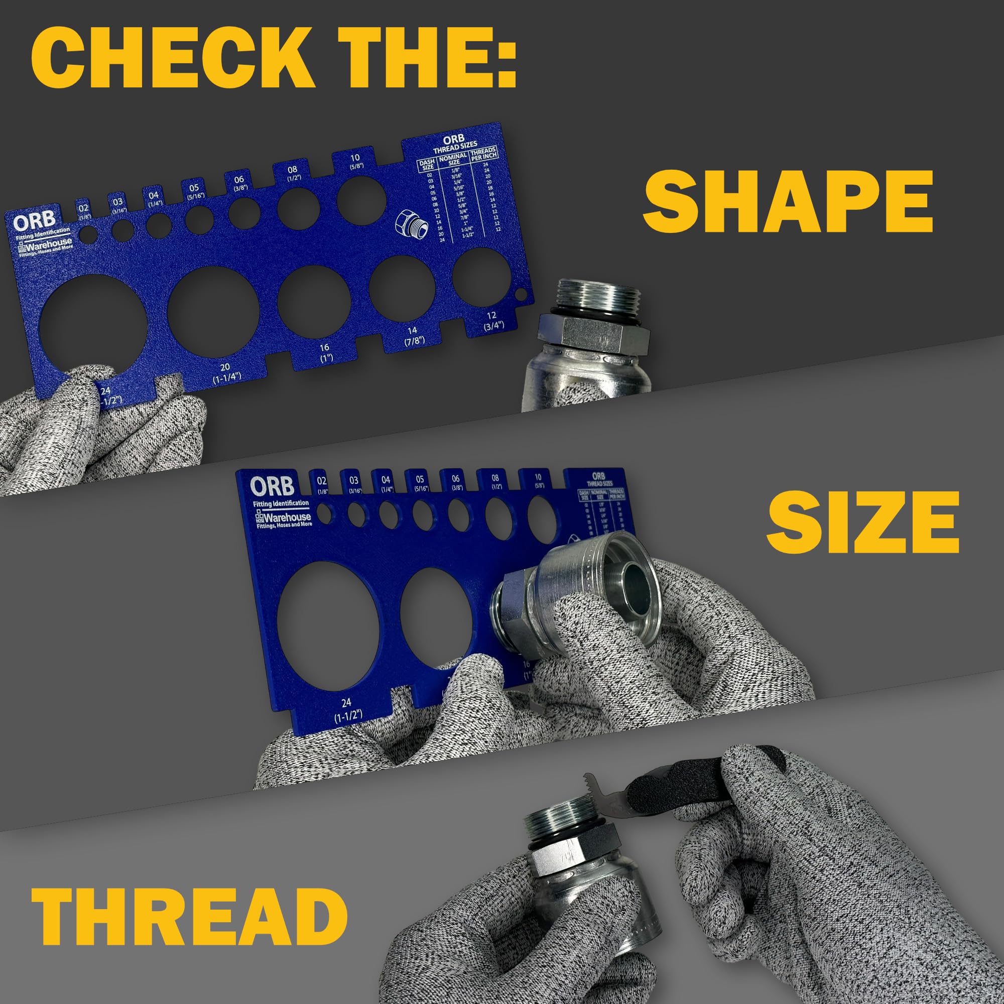 ブラビン様、確認用 American Thread Identification Kit | Includes: Thread Pitch Gauge